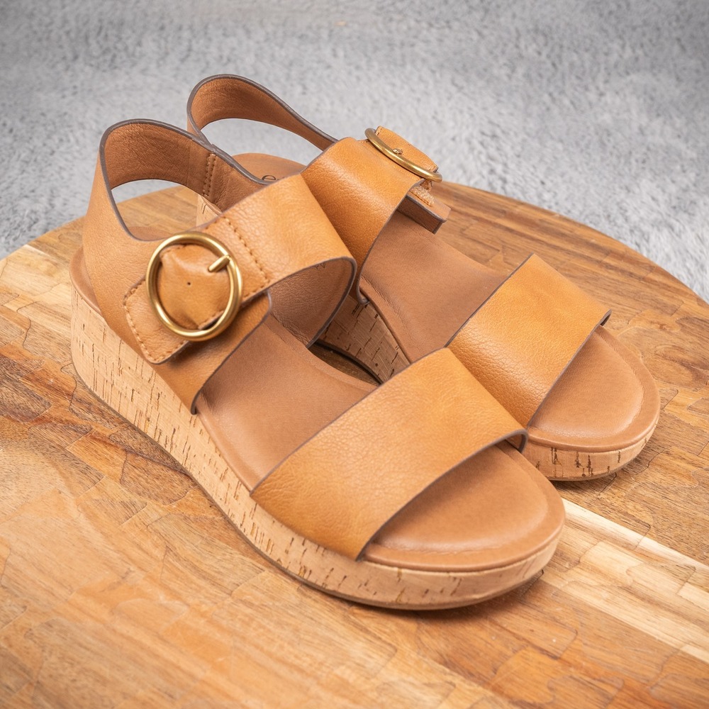 Eurosoft‎ Finnly Wedge Tan Cork Sandals Size 6 M